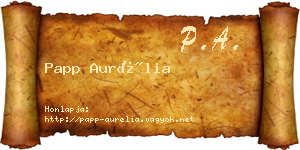 Papp Aurélia névjegykártya